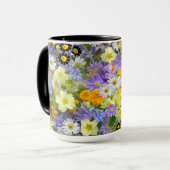 Levendige koffie-Mok in lentevloerontwerp Mok (Voorkant links)