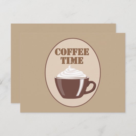 Levendige koffietijd briefkaart (Voorkant / Achterkant)