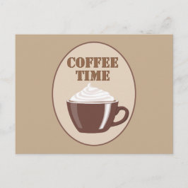 Levendige koffietijd briefkaart