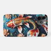 Levendige Koi en mooie bloemen Aquatic Scene Case-Mate iPhone Case (Achterkant (horizontaal))