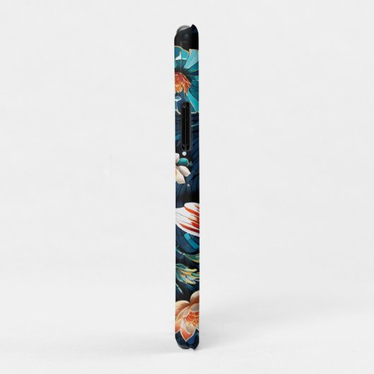 Levendige Koi en mooie bloemen Aquatic Scene Case-Mate iPhone Case (Achterkant/rechts)