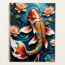Levendige Koi en mooie bloemen Aquatic Scene