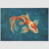 Levendige Koi Fish Illustratie Decoupage Tissuepapier (Voorkant)