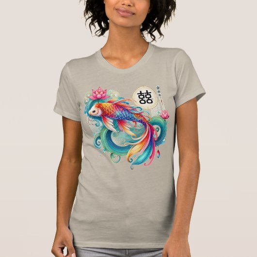 Levendige Koi Fish T-shirt (Voorkant)