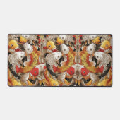 Levendige Koi Harmony - Japanse Koi Vis Naadloos Bureaumat (Voorkant)