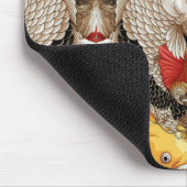 Levendige Koi Harmony - Japanse Koi Vis Naadloos Muismat (Hoek)