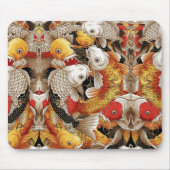 Levendige Koi Harmony - Japanse Koi Vis Naadloos Muismat (Voorkant)