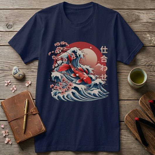 Levendige Koi Vis Golf - Japanse Ukiyo-e T-shirt