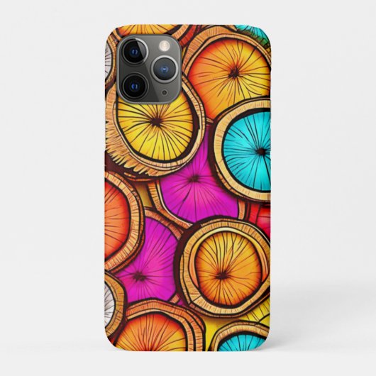 Levendige Kokosnoot Slice Abstract Design Case-Mate iPhone Case (Achterkant)