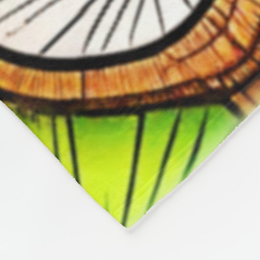 Levendige Kokosnoot Slice Abstract Design Fleece Deken (Hoek)