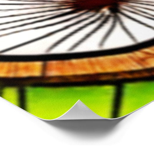 Levendige Kokosnoot Slice Abstract Design Poster (Hoek)