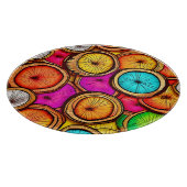 Levendige Kokosnoot Slice Abstract Design Snijplank (Hoek)