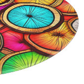 Levendige Kokosnoot Slice Abstract Design Snijplank (Hoek)