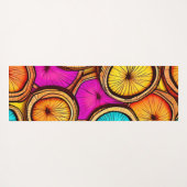 Levendige Kokosnoot Slice Abstract Design Yogamat (Achterkant (horizontaal))