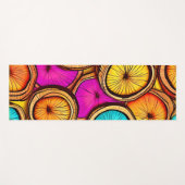 Levendige Kokosnoot Slice Abstract Design Yogamat (Voorkant (horizontaal))