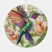 Levendige kolibrie bevlekt glas ornament (Achterkant)