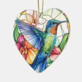 Levendige kolibrie bevlekt keramisch ornament (Links)