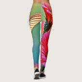 Levendige kolibrie bij Sunset Design Leggings (Achterkant)