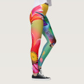 Levendige kolibrie bij Sunset Design Leggings (Rechts)