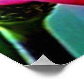 Levendige kolibrie bij Sunset Design Poster (Hoek)