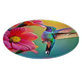 Levendige kolibrie bij Sunset Design Snijplank (Hoek)