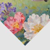 Levendige Kolibrie Bloementuin Tissuepapier (Detail)