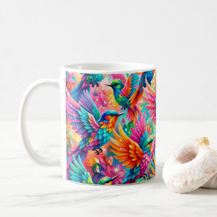 Levendige Kolibrie Droomlandschap – Tropische Boho Koffiemok