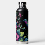 Levendige kolibrie met bloemen waterfles (Links)