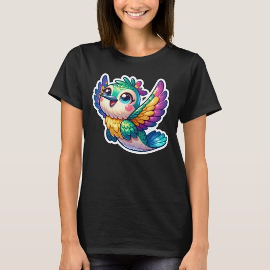 Levendige kolibrie t-shirt (Voorkant)