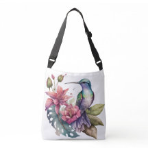 Levendige kolibries in Flight Canvas tas