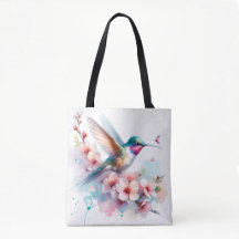 Levendige kolibries in Flight Canvas tas