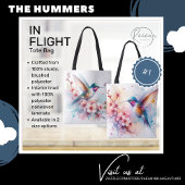 Levendige kolibries in Flight Canvas tas