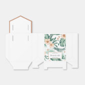 Levendige Koraal Tropische Bachelorette Kolf Bedankdoosjes (Uitgevouwen)