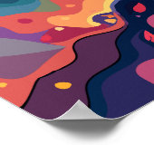 Levendige kosmische boom poster (Hoek)