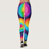 levendige kosmische caleidoscoop leggings (Achterkant)