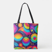 levendige kosmische caleidoscoop tote bag (Achterkant)