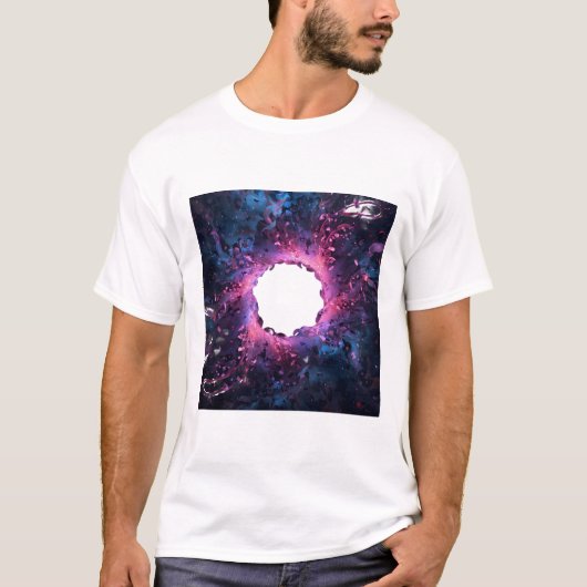 Levendige Kosmische Nevel Wervelende Grafische T-S T-shirt (Voorkant)