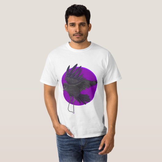 Levendige kraaidief t-shirt (Voorkant volledig)