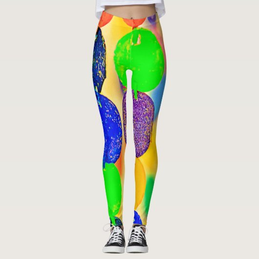 Levendige kraal string ontwerp leggings (Voorkant)