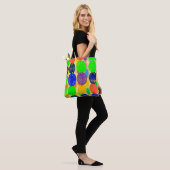 Levendige kraal string ontwerp tote bag (Op model)