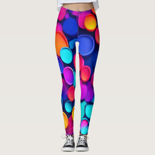 Levendige kringen Abstracte kunst Leggings