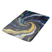 Levendige Krullen van Blauw en Goud 2 Badmat (Gekanteld)