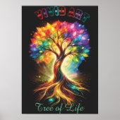Levendige Kunst Boom des Levens – Natuur ontwerp Poster (Voorkant)
