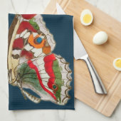 Levendige kunst - Waterverf vlinder Theedoek (Quarter Fold)