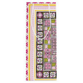 Levendige kunst wijn cadeautas (Achterkant)