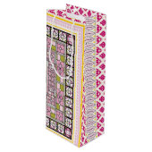 Levendige kunst wijn cadeautas (Voorkant Gekanteld)