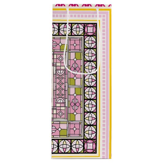 Levendige kunst wijn cadeautas (Voorkant)