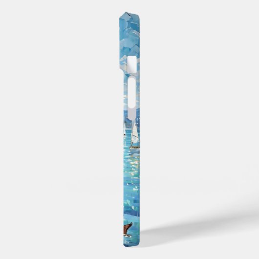 Levendige Kustkunst - Zeilboten, Vuurtoren & Case-Mate iPhone Case (Achterkant / Links)