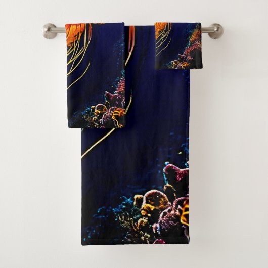 Levendige kwal onderwater kunst bad handdoek (Insitu)