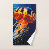 Levendige kwal onderwater kunst bad handdoek (Handdoek)